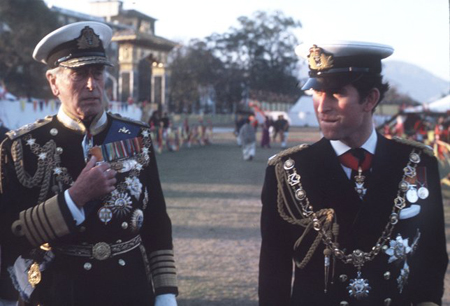 Lord Mountbatten in his uniform.
