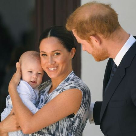 Prince harry and meghan with their son 
