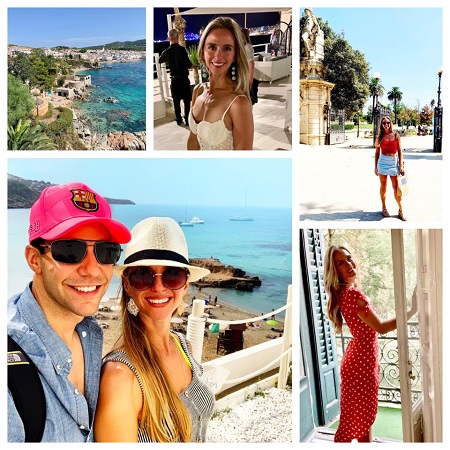 Kelly Ann Cicalese, with her husband, Edward Davila's collage of moments from their trip to Spain..