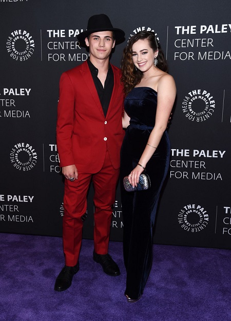 Tanner Buchanan (L) and Mary Mouser (R) attend the premiere screening and conversation of YouTube Original's "Cobra Kai" Season 2 at The Paley Center for Media on April 22, 2019 in Beverly Hills, California.