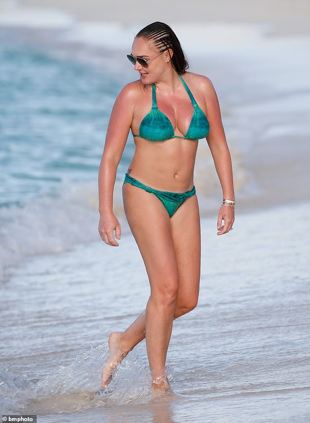 Tamara Ecclestone Flaunted Her Curves In Green Bikini.