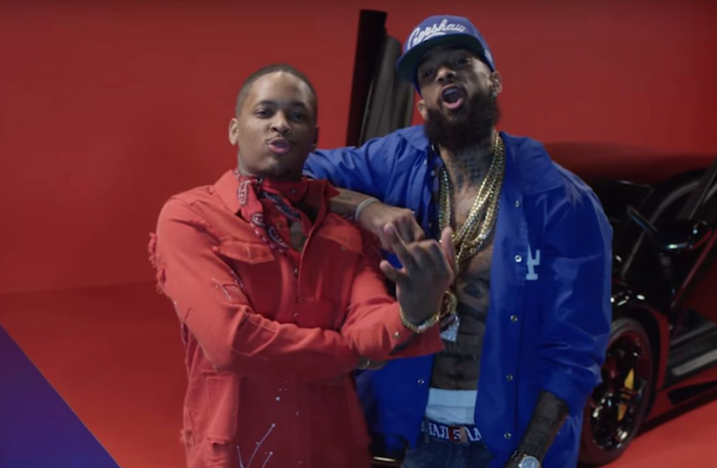 Nipsey Hussle and YG during their music video.