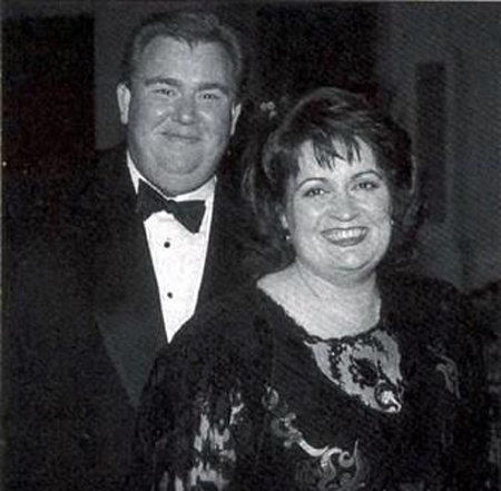 John Candy with his wife Rosemary Margaret Hobor at a black tie event.