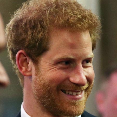 Prince Harry smiling.
