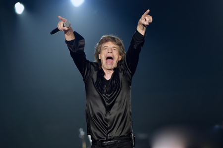 Mick Jagger was back on stage, three months after the singer went through heart surgery.
