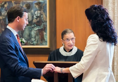 Morgan and her Husband Jonathan at Supreme court.