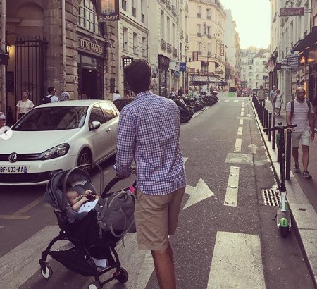 Father and Daughter having fun in Paris