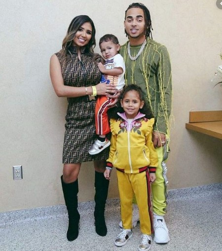 Melendez with her husband and two kids.