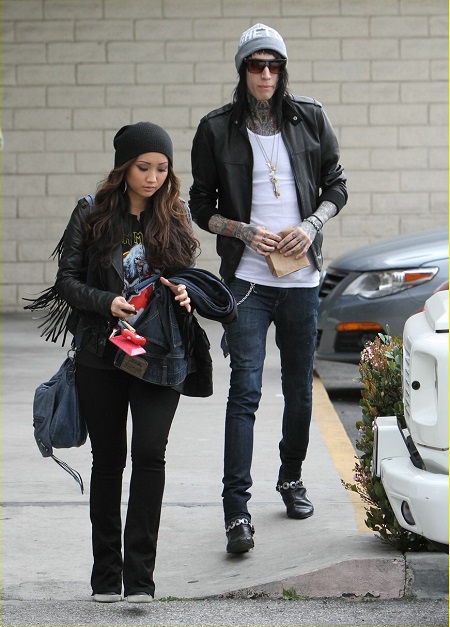 Brenda Song runs a few errands around town with Trace Cyrus in Studio City, Calif., on Saturday afternoon (February 20)