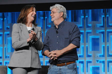 Kathleen Kennedy talked about the involvement of George Lucas in the new movie.