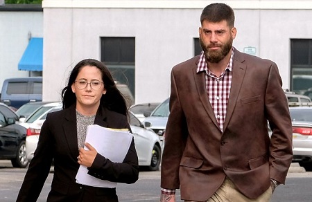 Jenelle Evans and David Eason arrive at court on June 4, 2019.