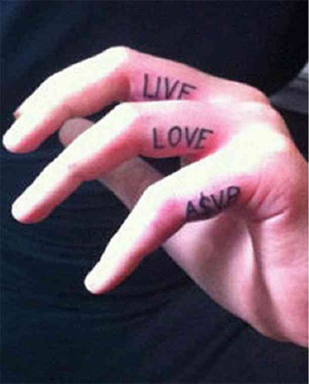 iggy's fingers Live Love ASAP on each finger 