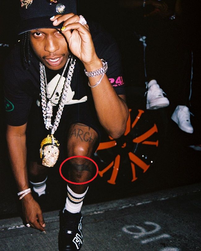 Asap Rocky Tattoos - Learn the Entire Meanings of Stomach ...