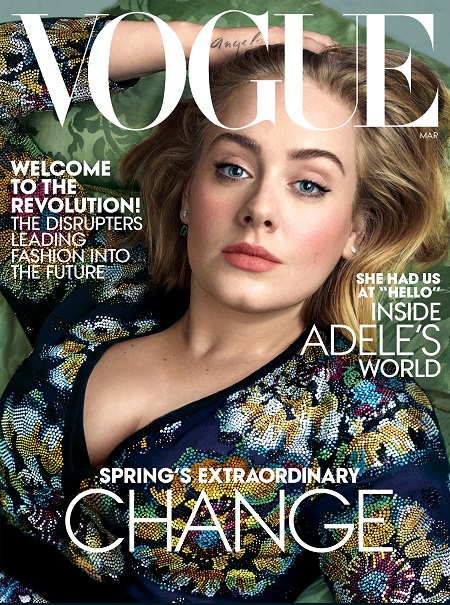 Cover of Vogue magazine March 2016 Issue.