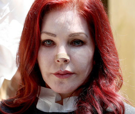 Priscilla Presley seemingly got some work done on her nose.