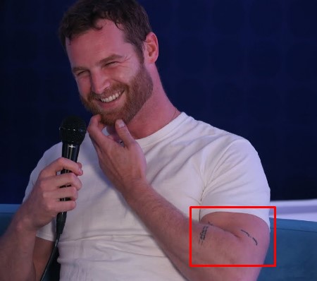 Jared Keeso's tattoo.