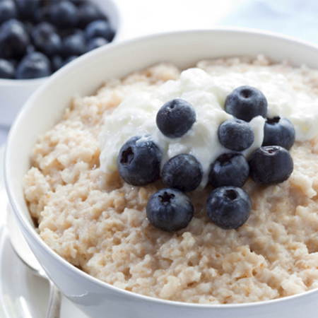 Oatmeal is when Kristin Chenoweth starts her day.