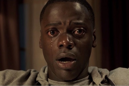 Daniel Kaluuya crying scene, he's really crying with reddish eyes.