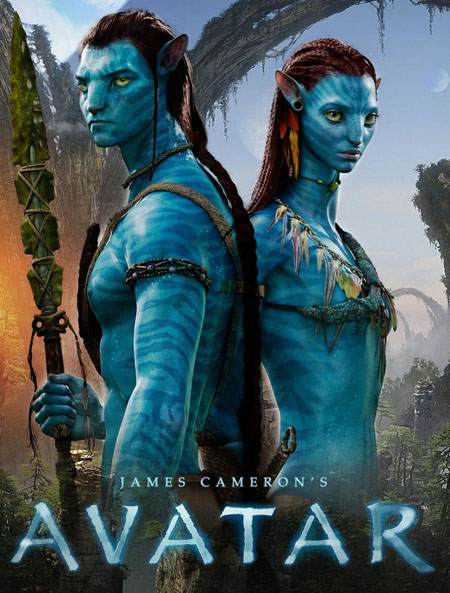 The two leads of Avatar are seen on the poster.