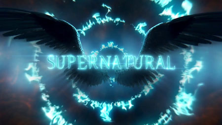 Angel wings are seen right behind the Supernatural logo in the poster for supernatural season 14.