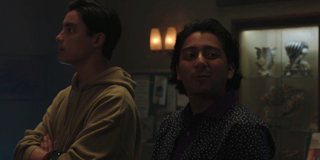 Tony Revolori on the set of Spider-Man: Far from Home.