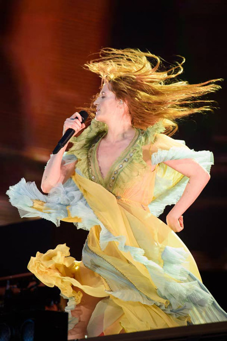Florence Welch performs onstage.