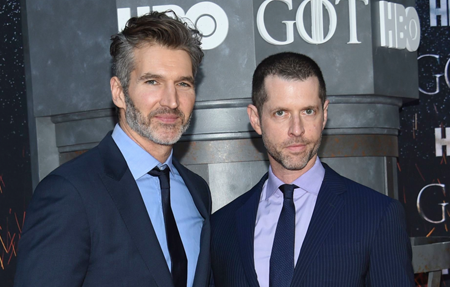 D.B. Weiss and David Benioff at the Game of Thrones premiere.