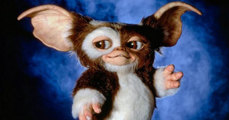 A Gremlin is seen on the poster of the movie Gremlins.