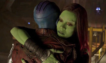 Gamora hugs Nebula.