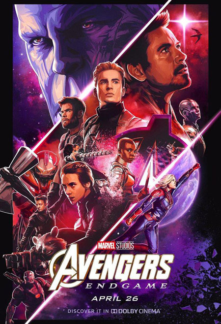 Avengers and Thanos are seen on the poster of Avengers Endgame.