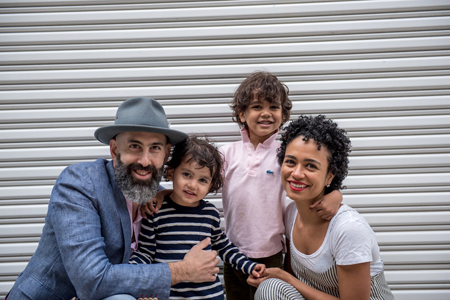 Lauren Ridloff with her family.