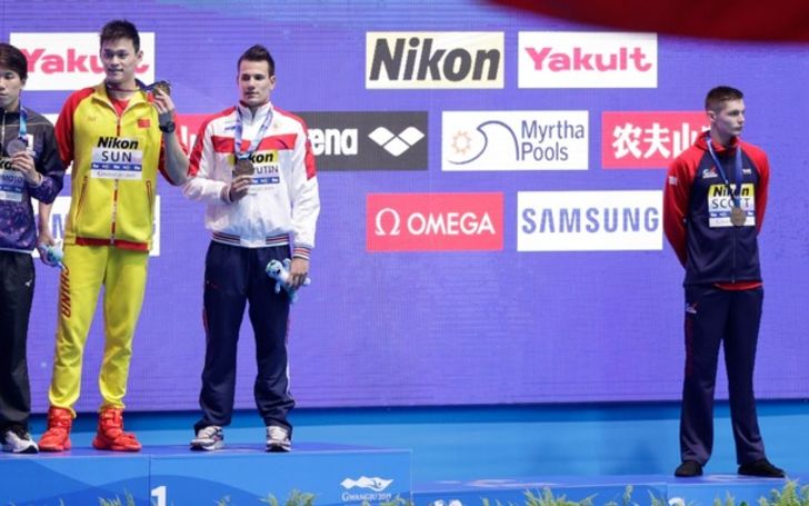 British Swimmer Duncan Scott Refused To Pose With Sun Yang During Their Medal Presentation