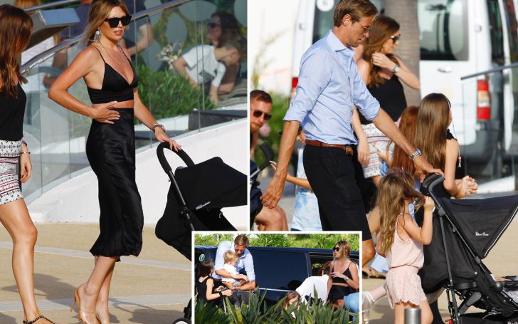 Abbey Clancy Showcased Her Trim Tum In A Stylish Black Crop Top Just Six Weeks After Giving Birth To Her Fourth Baby