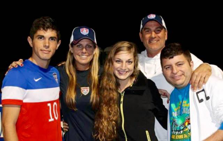 Christian Pulisic with his family.
