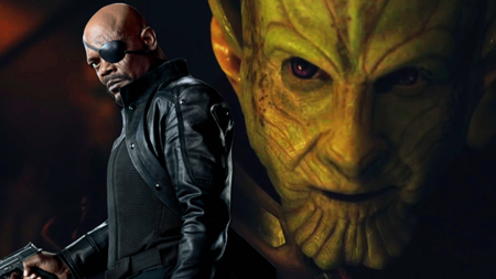 Side by side image of Nick Fury and Tallos,