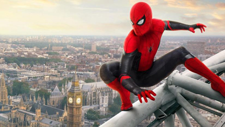 Spider-Man on top London eye.