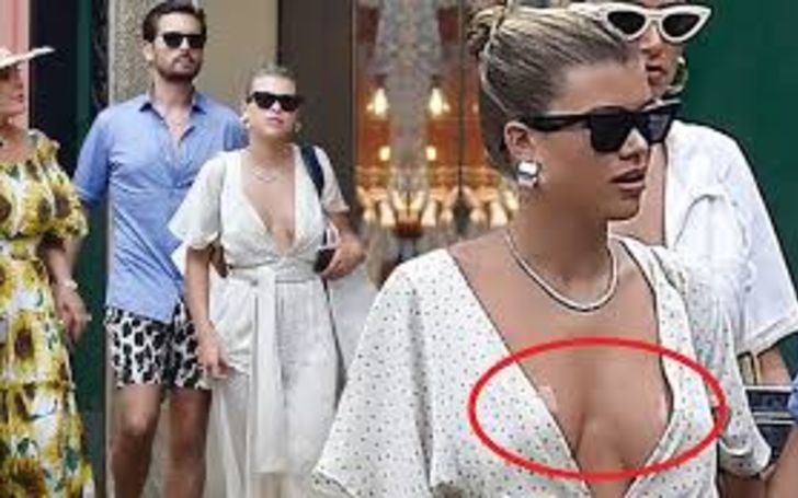 Sofia Richie Suffered An Unfortunate Wardrobe Malfunction On Monday As She Accidentally Exposed Her Boob Tape Whilst Going Braless With Her Beau Scott Disick