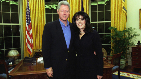 Monica Lewinsky and Bill Clinton.