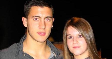 Natacha Van Honacker and Eden Hazard