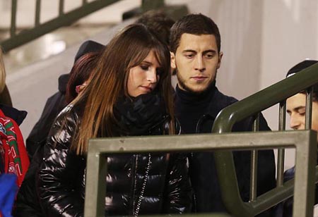 Natacha Van Honacker and Eden Hazard