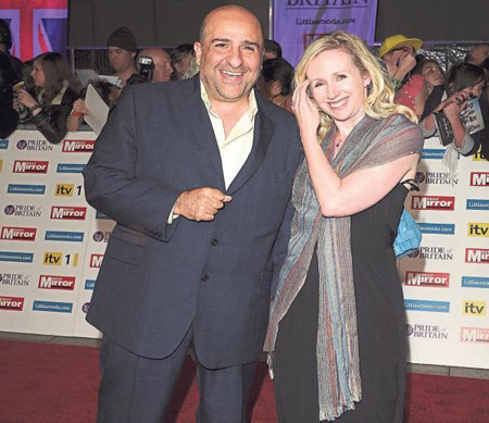 Omid Djalili with his wife Annabel Knight