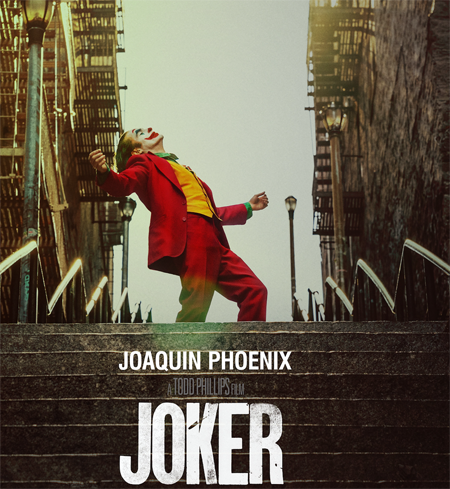The movie poster of Joker.