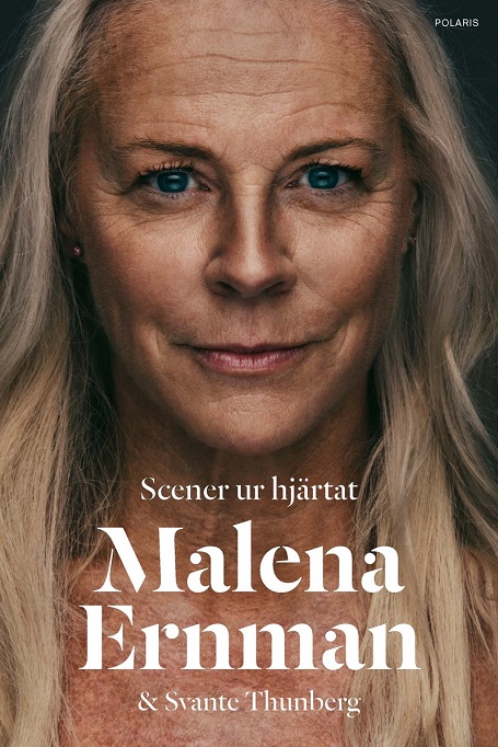 Cover of the book 'Scenes from the Heart' in Swedish, featuring Malena on the cover.