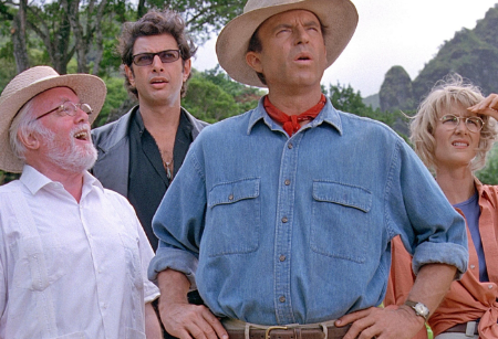 A screemshot from the Jurassic Park.