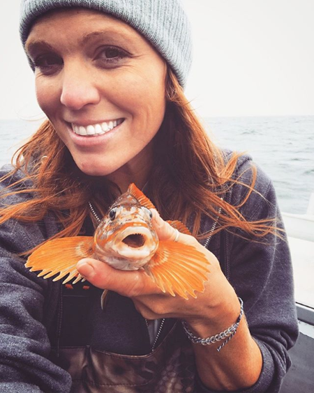 Rhylee Gerber holding a fish