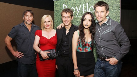 The cast of 'Boyhood' after the movie premiered.