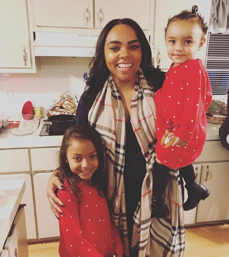 Shayanna Jenkins with her two daughters.