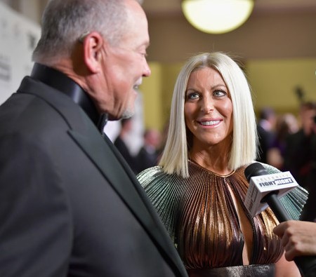 Bob Parsons and Renee Parsons speaking for the local news channel.