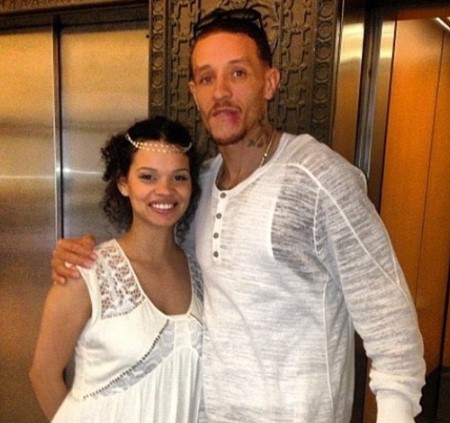 Caressa Suzzette Madden with her husband Delonte West