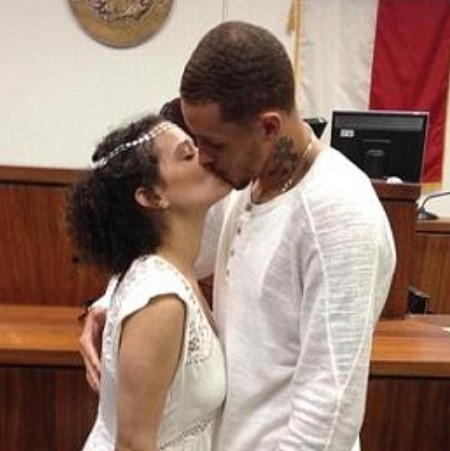 Caressa Suzzette Madden with her husband Delonte West